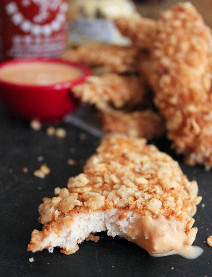 crunchy baked chicken with crispy baked chicken tenders with sriracha honey mustard domesticate me crunchy baked chicken with crispy baked chicken tenders with sriracha honey mustard domesticate me